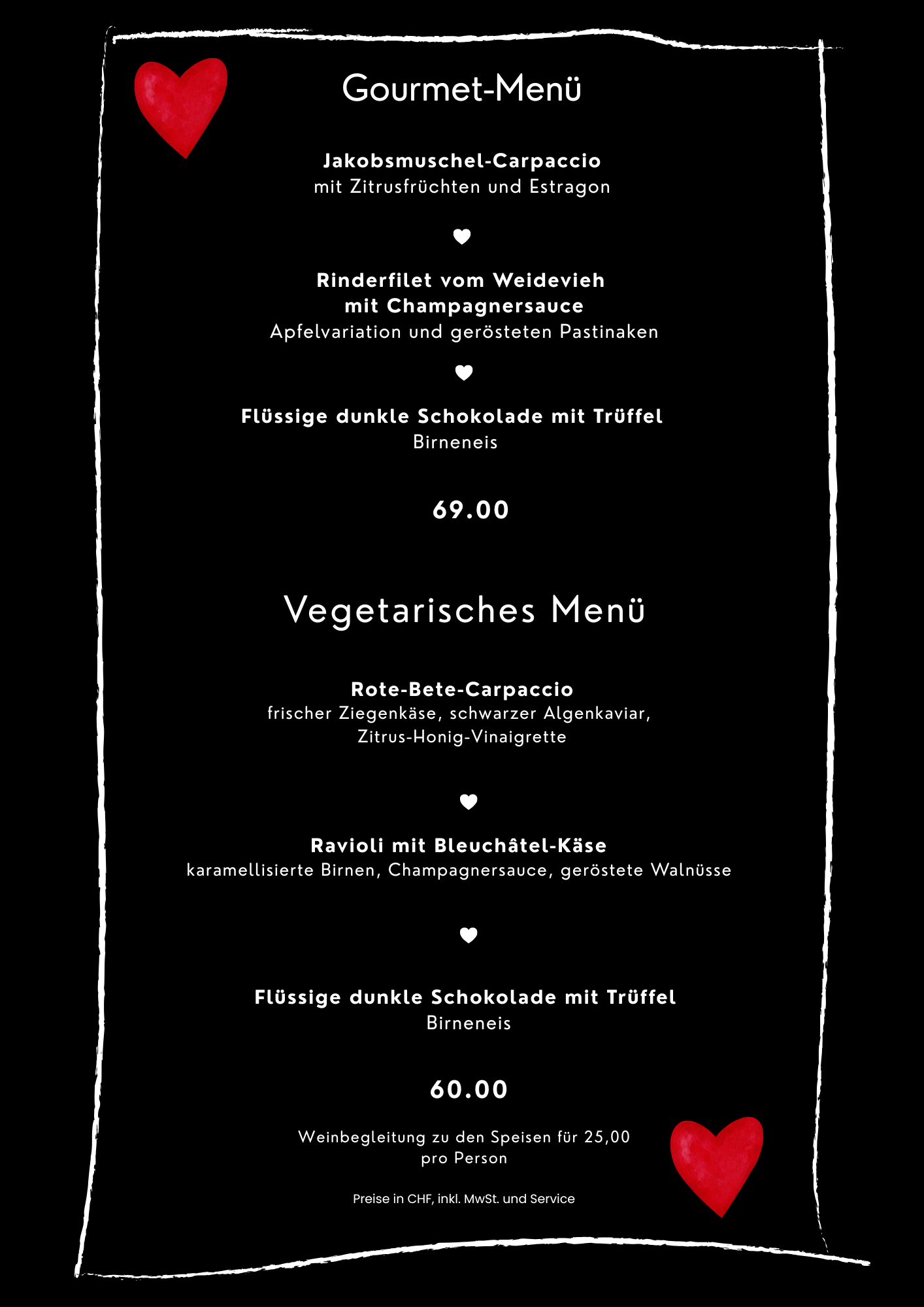 Valentinstagmenu