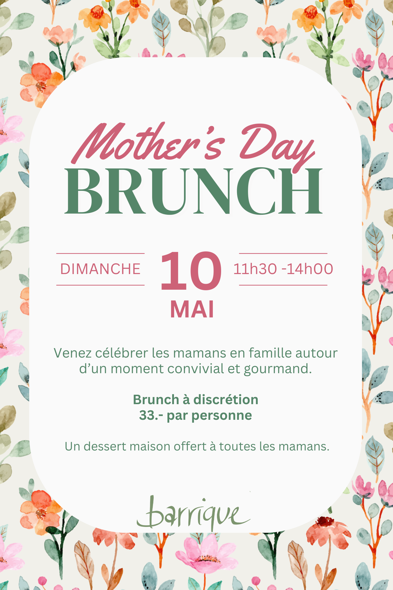 Pink and Blue Ice Cream Menu (14 x 21 cm)